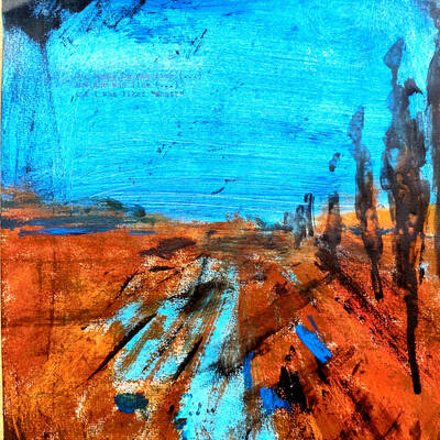 Schilderij: And I was Like... (landschap met bomen)